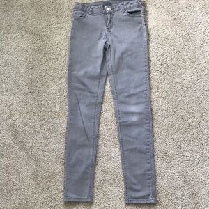 Justice kids 14 slim super skinny gray pants